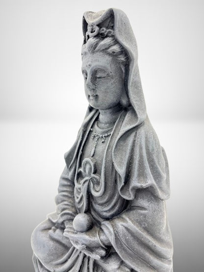Meditating Quan Yin Statue 8.5"