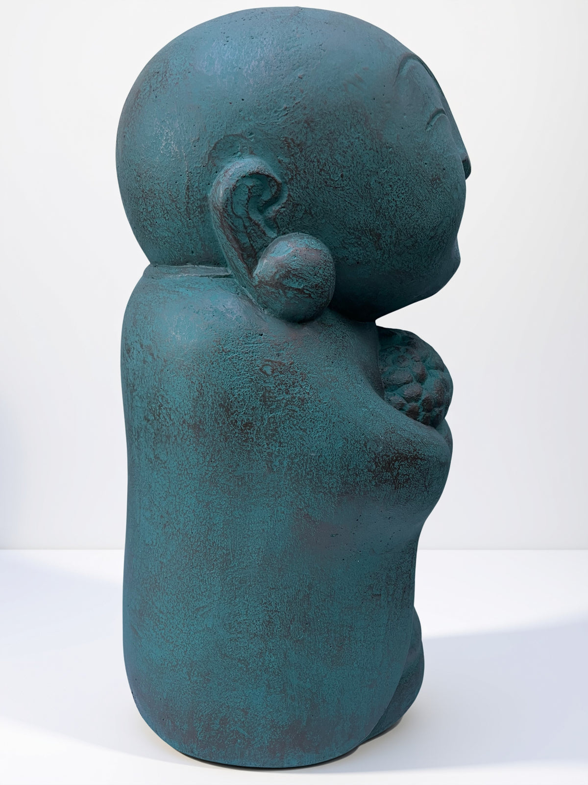 Zen Jizo with Flowers Statue 20"