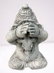 Stone Praying Ganesh Statue 15"