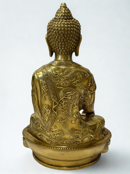 Brass Shakyamuni Earth Witness Buddha 8"