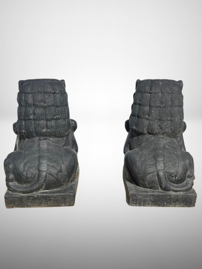 Guardian Lion Foo Dog Statue Pair 24"