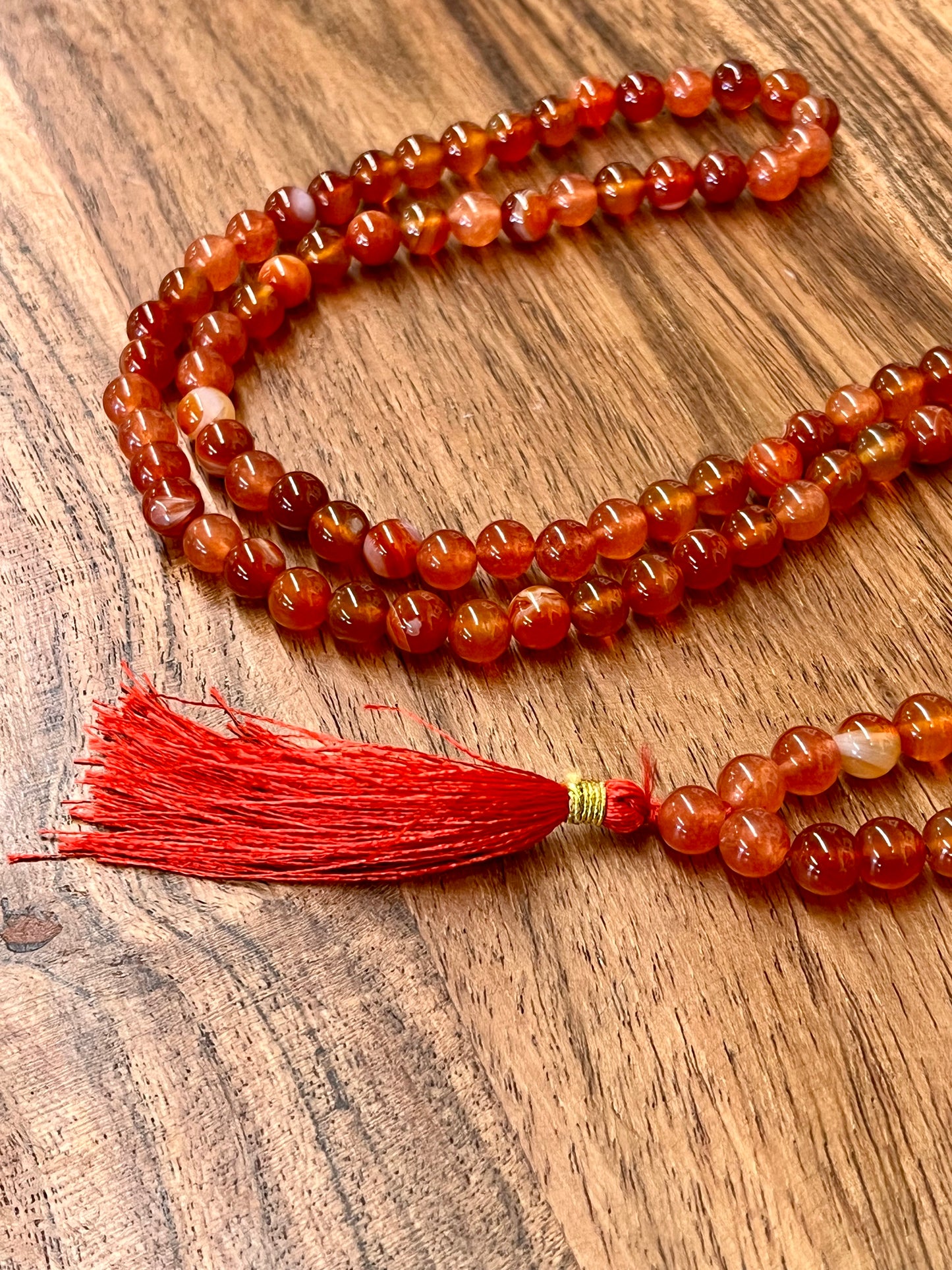 Carnelian Meditation Mala Prayer Beads