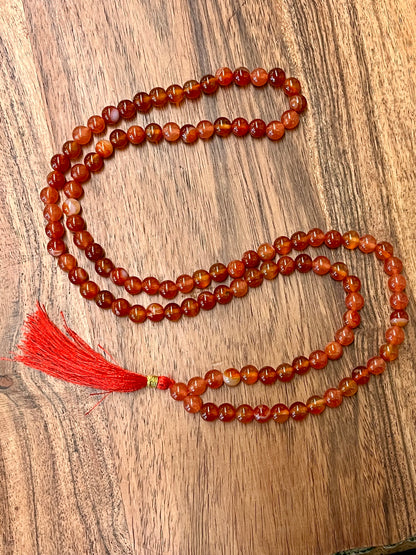 Carnelian Meditation Mala Prayer Beads