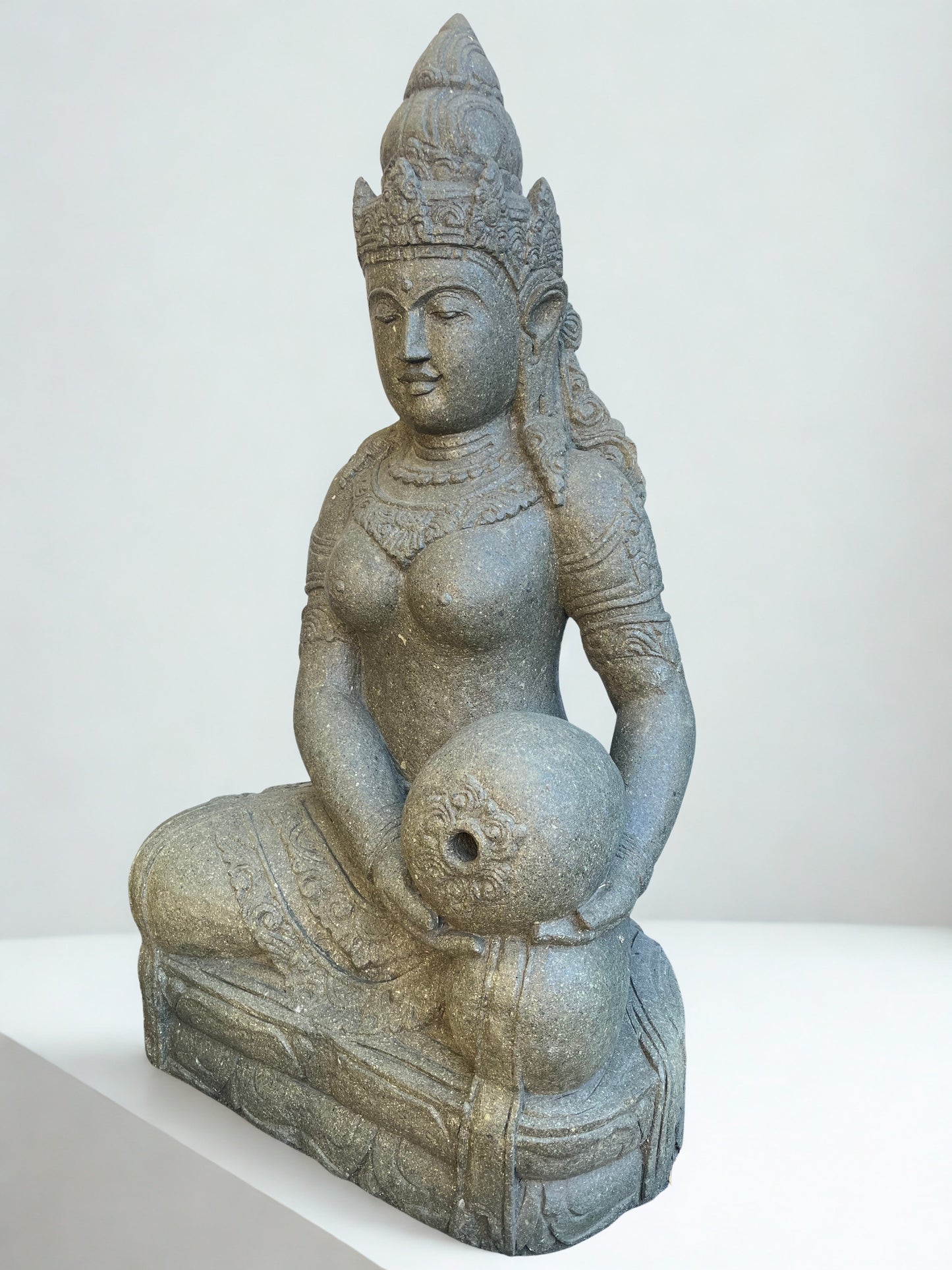 Handcarved Devi Ganga Water Goddess Statue 48"