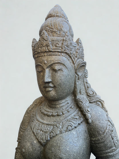 Handcarved Devi Ganga Water Goddess Statue 48"
