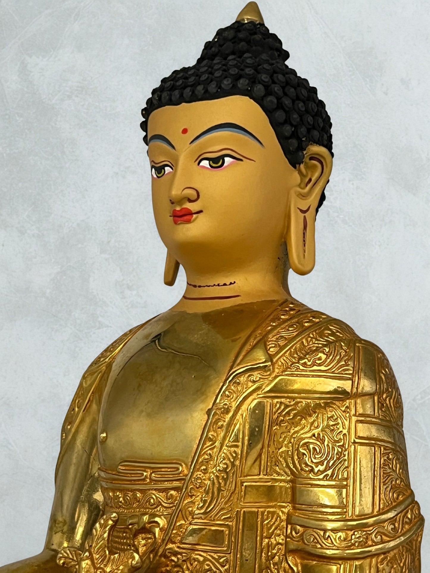Brass Medicine Buddha Statue 12" - Routes Gallery