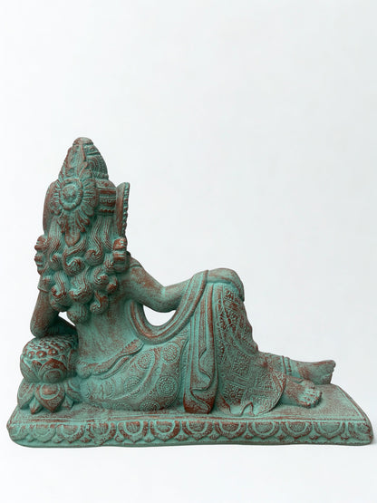 Reclining Devi Goddess Statue 16"