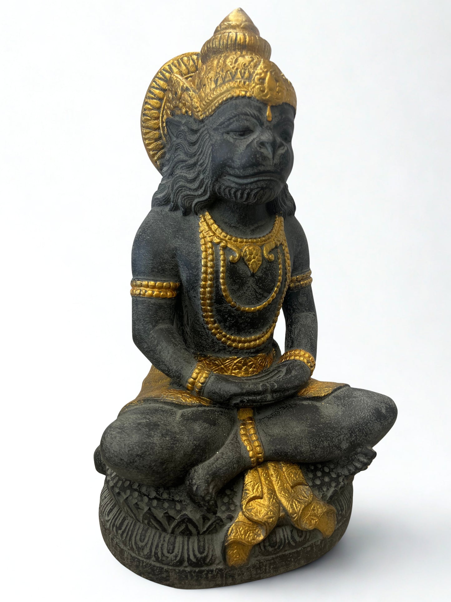Meditating Hanuman Hindu God of Devotion & Yoga 18"
