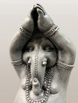 Stone Praying Ganesh Statue 15"
