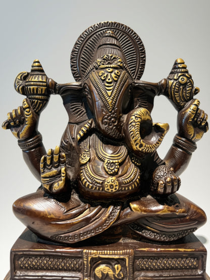 Brass South Indian Style Ganesh statue