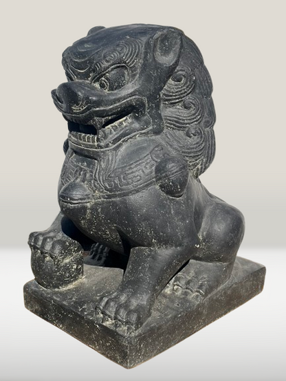 Guardian Lion Foo Dog Statue Pair 24"