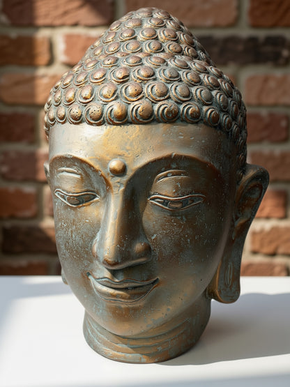 Buddha Face Relief Wall Sculpture 29"