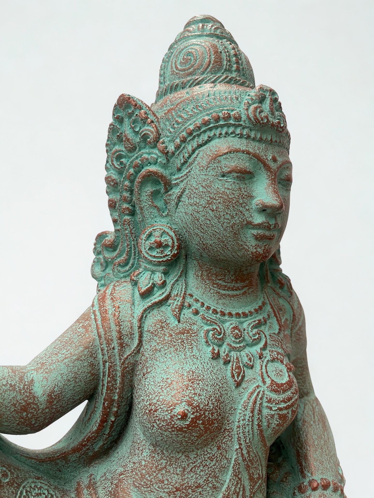 Reclining Devi Goddess Statue 16"