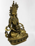 Brass Amitayus Buddha Statue 8.5"