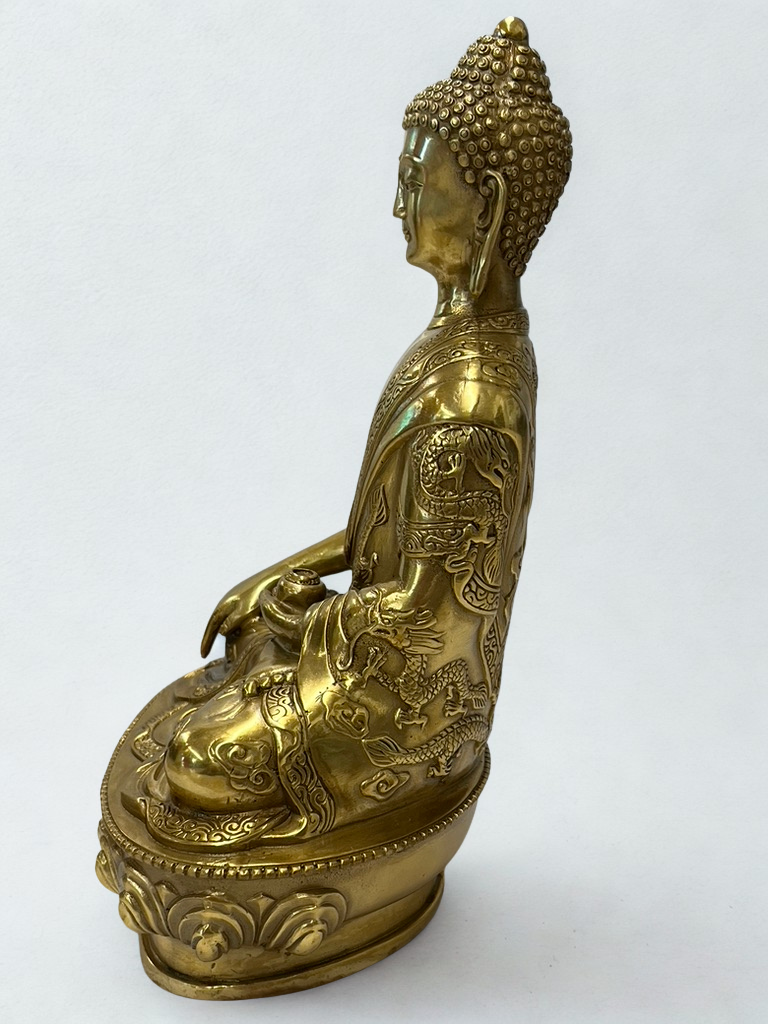 Brass Shakyamuni Earth Witness Buddha 8"