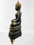 Brass Earth Witness Buddha Statue 27"