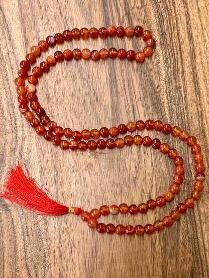 Carnelian Meditation Mala Prayer Beads