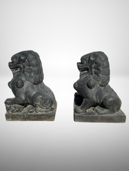 Guardian Lion Foo Dog Statue Pair 24"