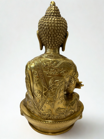 Brass Medicine Buddha Statue 8"