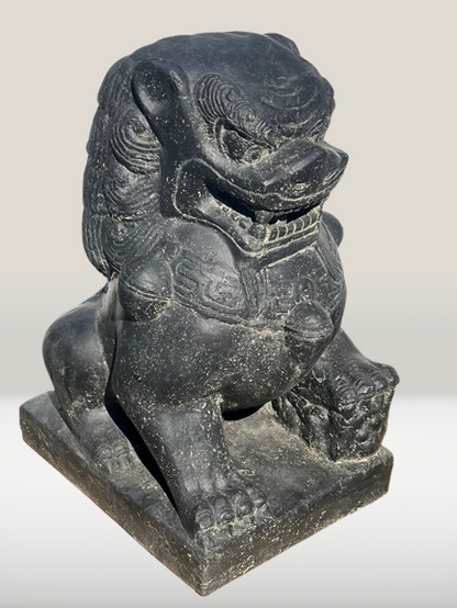Guardian Lion Foo Dog Statue Pair 24"