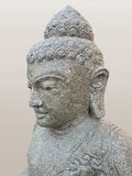 Stone Earth Touching Buddha Sculpture 40"
