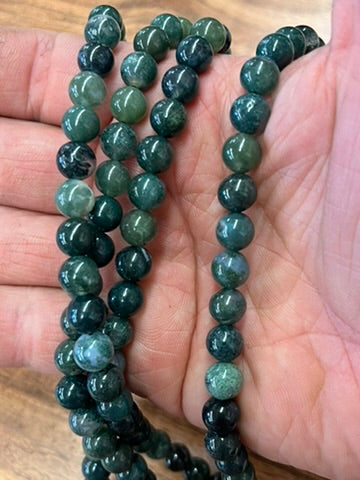 Moss Agate Meditation Mala Prayer Beads