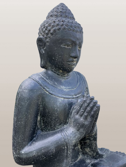 Seated Namaste Buddha Garden Statue 31"