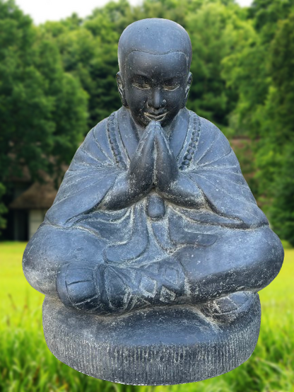 Sitting Shaolin Monk Garden Statue 31"