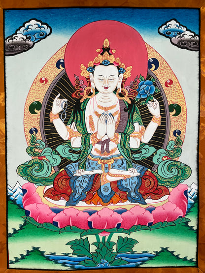 Chenrezig Thangka, Buddha of Compassion