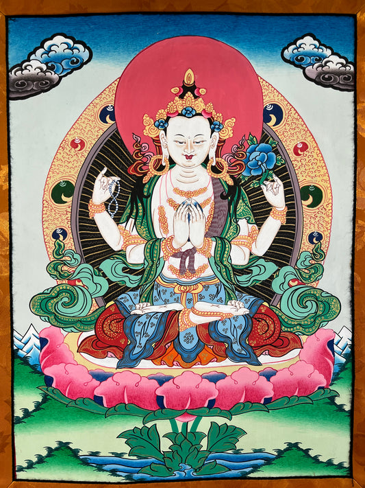 Chenrezig Thangka, Buddha of Compassion