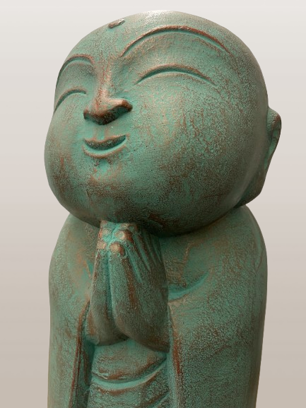 Zen Namaste Jizo Statue 20"