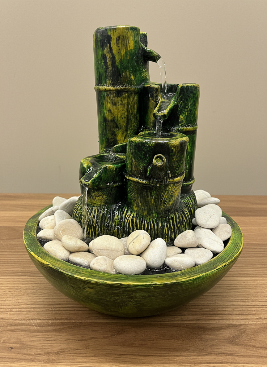 Bamboo Zen Tabletop Water Fountain 12"
