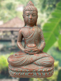 Meditating Buddha Statue with Offering Bowl 13"