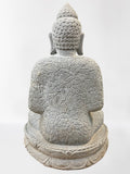 Stone Seated Namaste Buddha Statue 26"