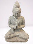 Stone Seated Namaste Buddha Statue 26"