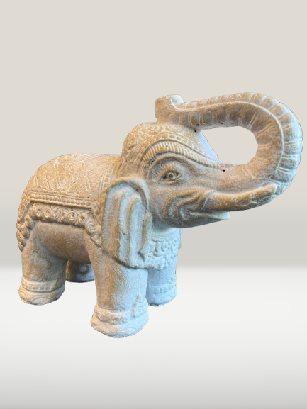 Elephant Statue with Trunk Up for Luck 14"