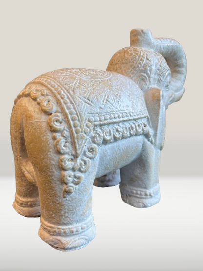 Elephant Statue with Trunk Up for Luck 14"