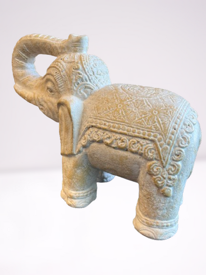 Elephant Statue with Trunk Up for Luck 14"