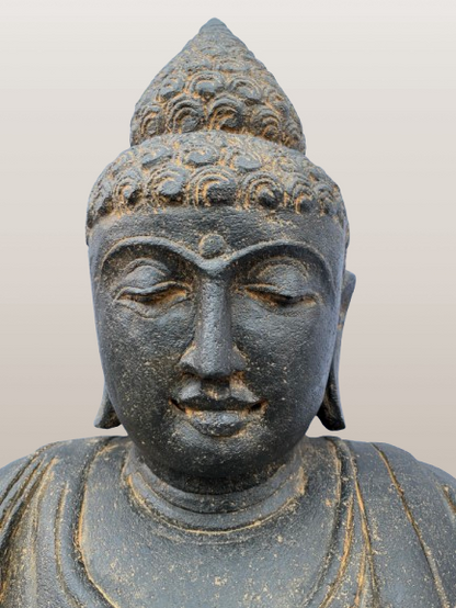 Stone Dyhana Meditation Buddha Sculpture 39" - Routes Gallery