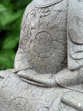 Stone Meditating Seated Buddha Sculpture 42"