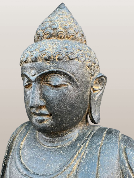 Stone Dyhana Meditation Buddha Sculpture 39" - Routes Gallery