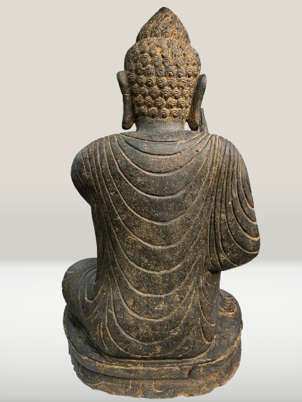 Stone Relaxing Namaste Buddha Sculpture 42" - Routes Gallery