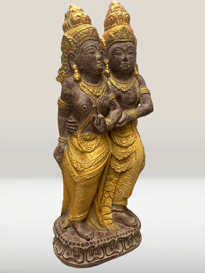 Standing Rama & Sita Hindu Statue 24" - Routes Gallery