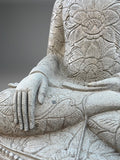 Stone Earth Touching Buddha Sculpture 39"