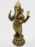 Brass Standing Ganesh Statue 11"