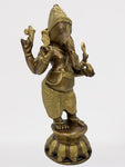 Brass Standing Ganesh Statue 11"