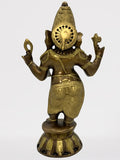 Brass Standing Ganesh Statue 11"