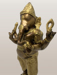 Brass Standing Ganesh Statue 11"