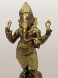 Brass Standing Ganesh Statue 11"