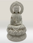 Porcelain Seated Quan Yin Statue 12"